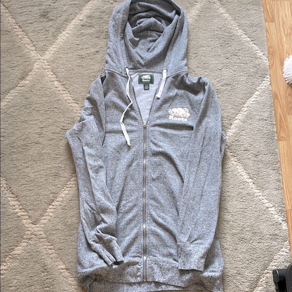 Roots Gray Zip-Up Hoodie